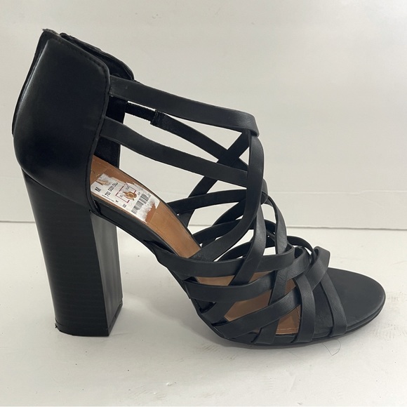 Bamboo Straps Heel Block Sandals #10 - Picture 1 of 7